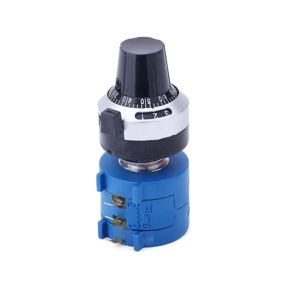 3590S Wirewound Potentiometer 500R 1K 2K 5K 10K 20K 50K 100K Ohm with High Precision 10 Turns Rotary Potentiometer Dial Knob