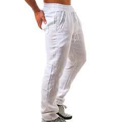 Men’s Cotton Linen Pants – Autumn Solid Color, Breathable, S-3XL