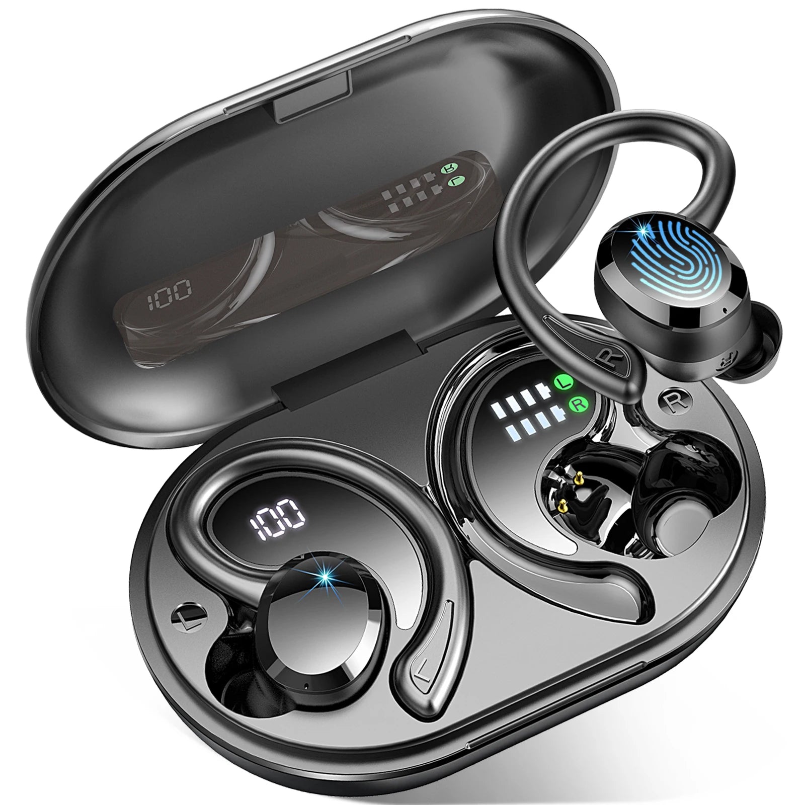 Sports Wireless Earbuds, 40H Battery