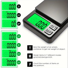 Digital Gram & Ounce Scale – Jewelry, Food, Backlit LCD