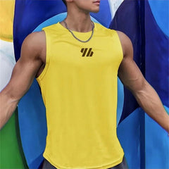 Men’s Summer Gym Vest 2024 – Sleeveless Mesh Tank Top for Fitness & Sports