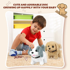 Plush Electric Puppy Toy – Walking, Barking, Nodding Dog for Kids Gifts 🐶🎁