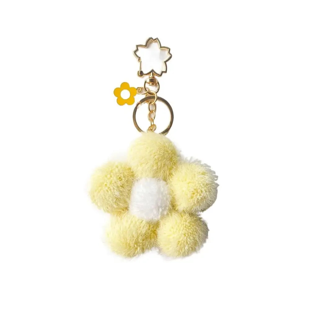 Fashion Key Chains Bag Hanging Pendant Car Keyring Cute Mini Flower Keychain Kawaii Colorful Resin Floral Key Ring