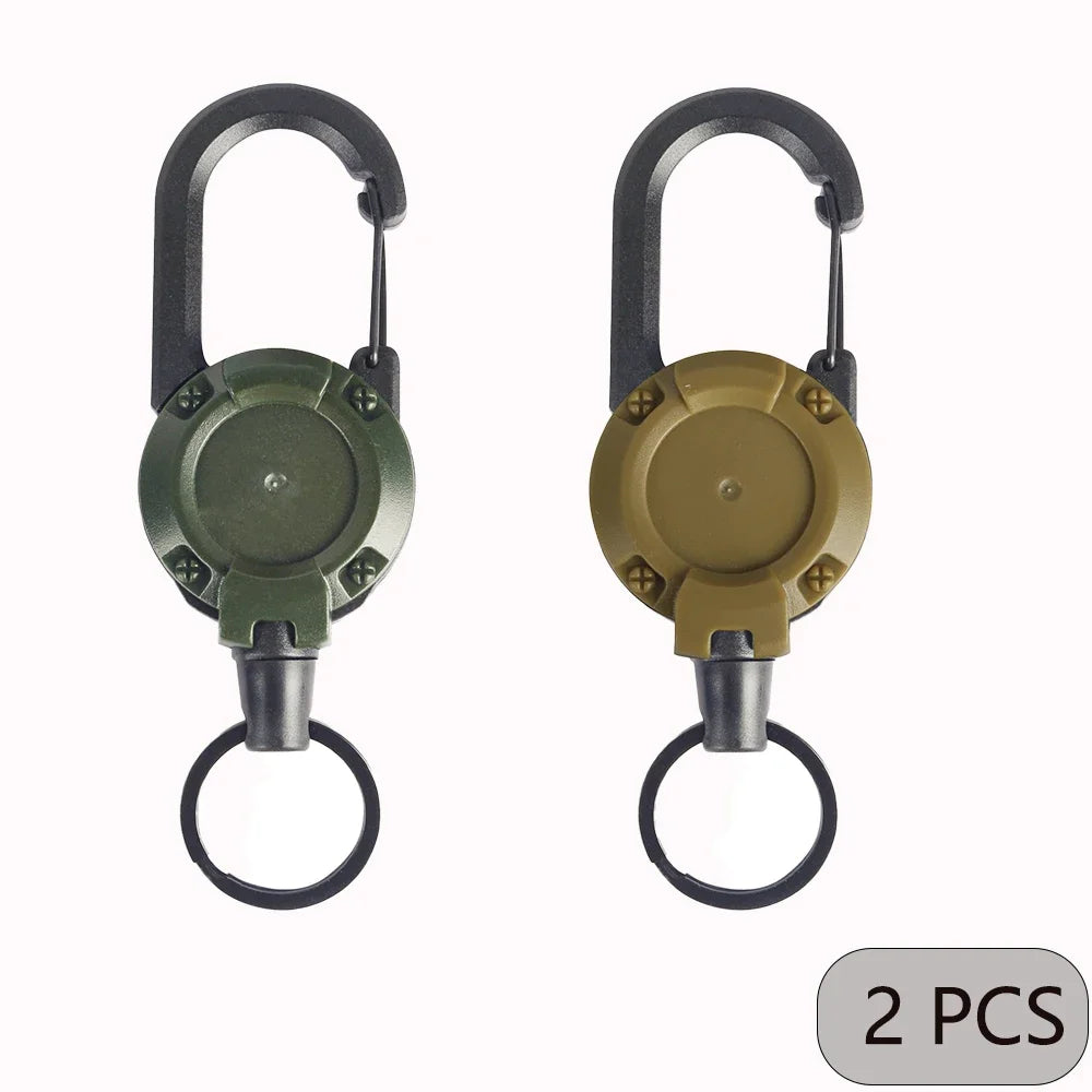 Retractable Keychain Holder – Heavy Duty Badge Reel with Carabiner Clip 🔑⛓️