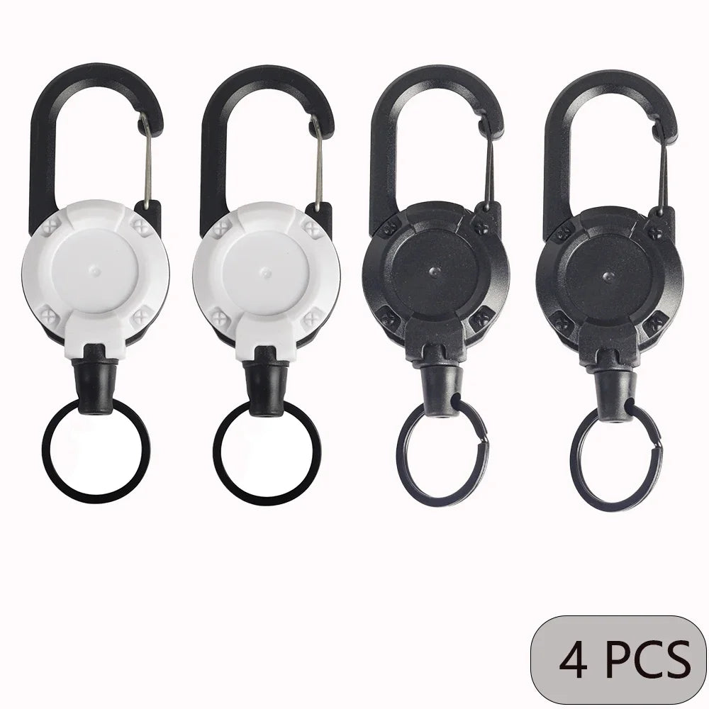 Retractable Keychain Holder – Heavy Duty Badge Reel with Carabiner Clip 🔑⛓️