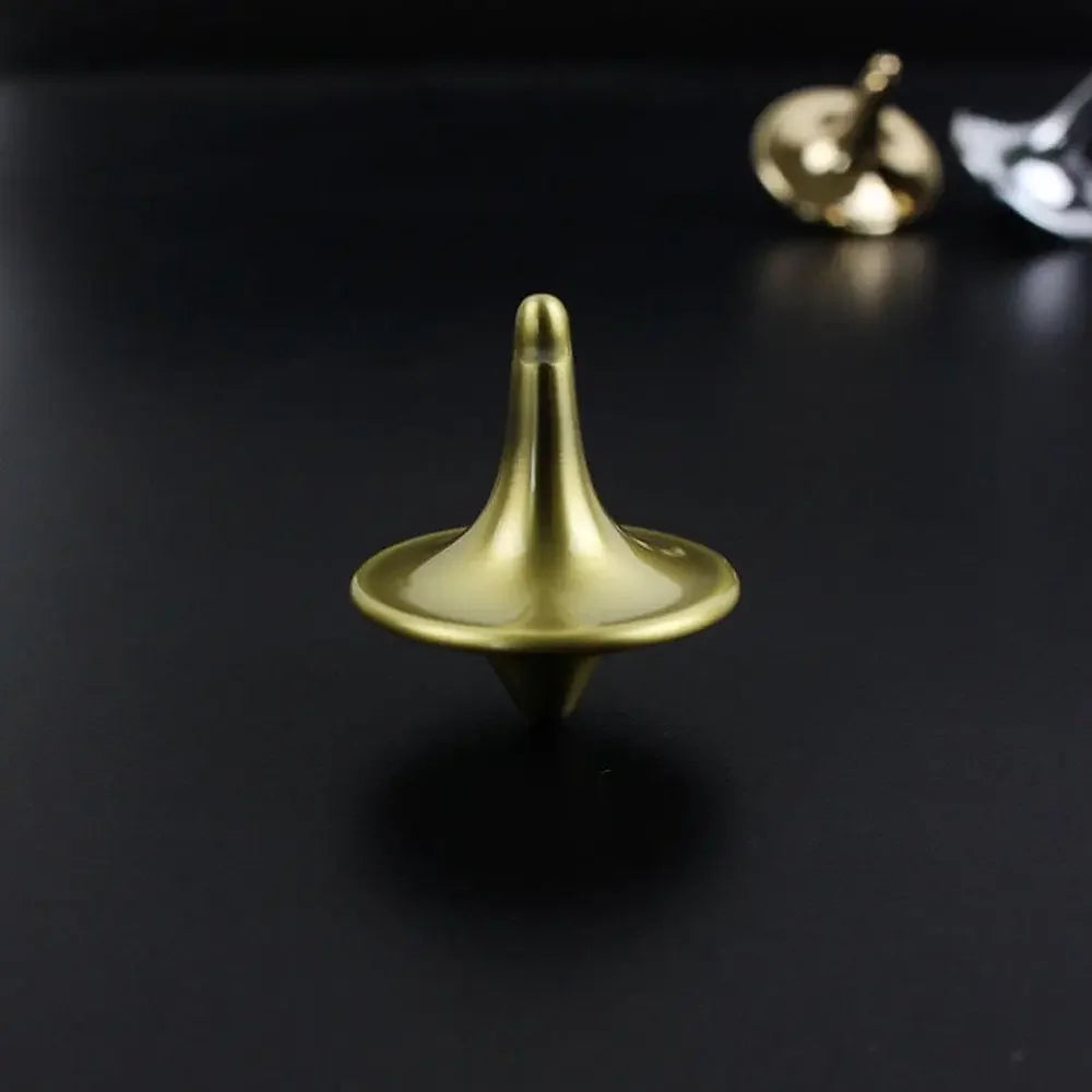 Metal Gyro Spinning Top – Silver Totem Print