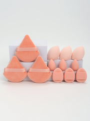 12-Piece All-Purpose Makeup Sponge Set – Powder, Cushion & Beauty Eggs