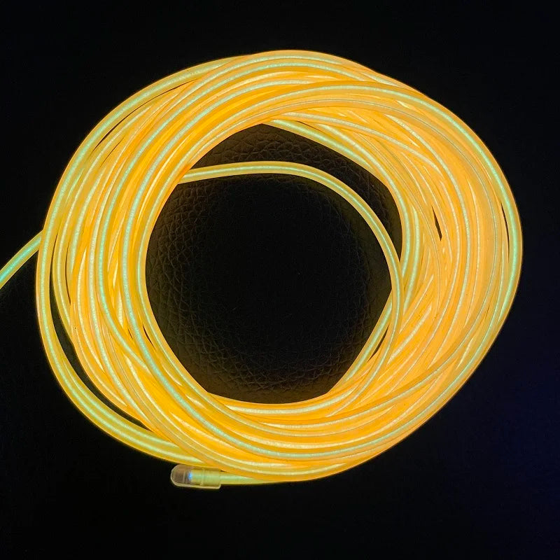 1m 3m 5m Glow EL Wire Neon Cable for Christmas Dance Party DIY Costumes Multicolor Illuminated Light AA Battery  Lamp LED Strip