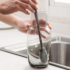 Silicone Bottle Brush – Long Handle Cup & Glass Cleaner Kitchen Tool 🧽🥤