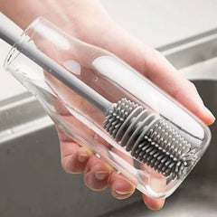 Silicone Bottle Brush – Long Handle Cup & Glass Cleaner Kitchen Tool 🧽🥤