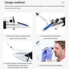 Handheld Alcohol Refractometer – 0–80% for Spirits & Brewing