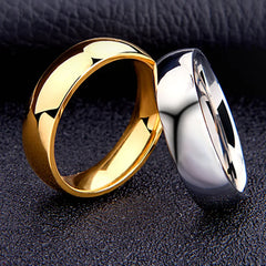 “6mm Titanium Wedding Ring – High Polish, Hypoallergenic, Unisex”