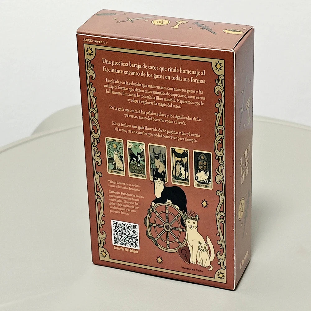 Cats Tarot Deck 10.3×6cm – Feline Lovers Divination