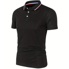 Men’s Summer Polo Shirt 2025 – Breathable Solid Color Short Sleeve T-Shirt