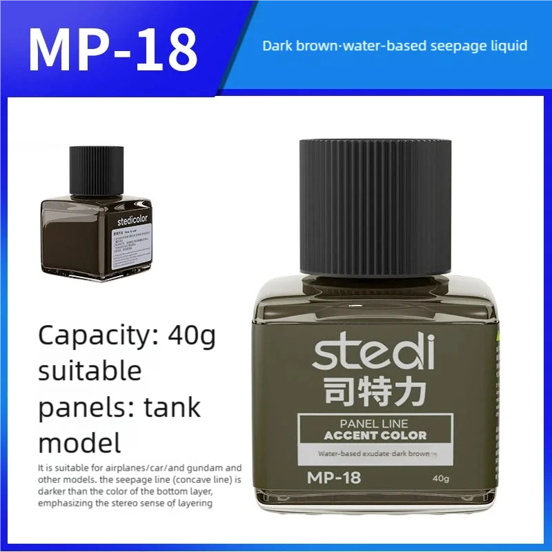 Stedi Water-based Fluorescent Panel Liner MP10-MP29 Paint 40g for Model Building Fluorescent Ink Panel Line Accent Color
