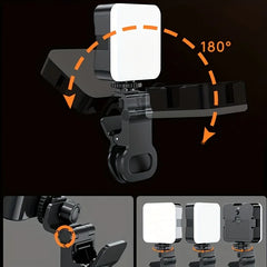 Portable Mini Clip-On Mobile Fill Light – USB Rechargeable, 10 Brightness Modes