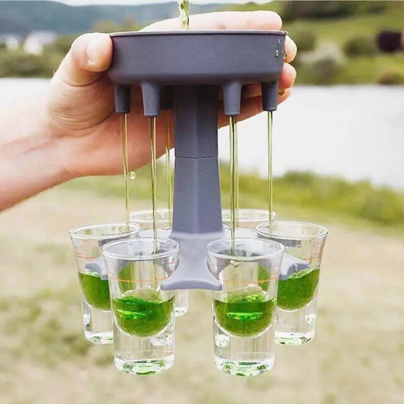 Wine & Beverage Dispenser – 6 Cup Funnel Design