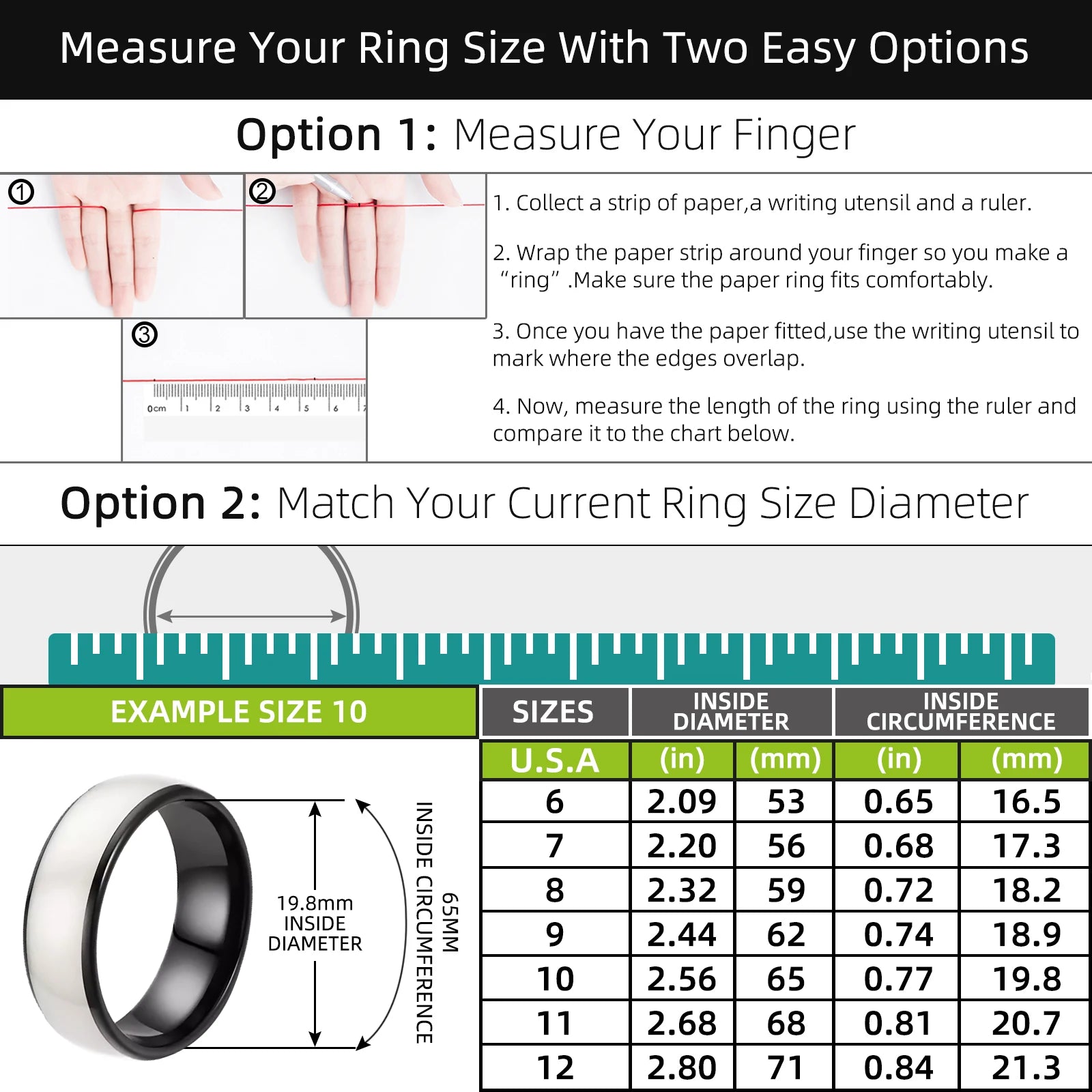 “T5577 RFID Ceramic Smart Ring – 125kHz, Rewritable”