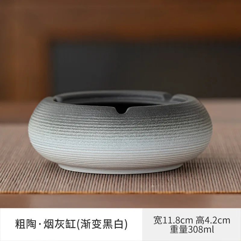 European Ceramic Ashtray with Lid – Creative Home & Office Decor