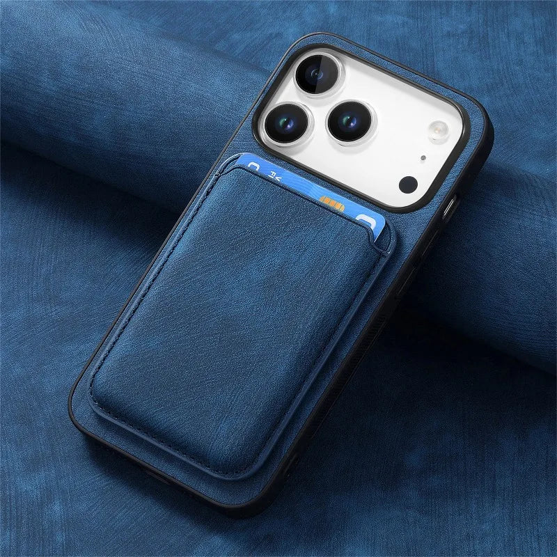 MagSafe 2-in-1 Leather Case for iPhone 17/17 Pro Max – Magnetic Wallet Cover 📱👝
