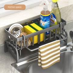 Kitchen Sink Storage Rack – Draining Holder for Sponges, Cloths & Cleaning Supplies