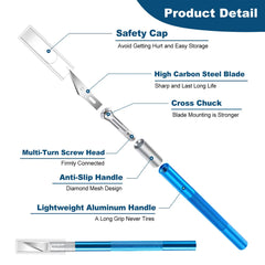 Non-Slip Metal Scalpel Kit – 5 Blades for DIY Repair & Craft