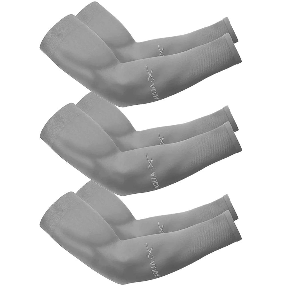 3 Pairs Ice Silk Arm Sleeves – Unisex Summer Sun Protection for Outdoor Activities