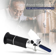 Handheld Alcohol Refractometer – 0–80% for Spirits & Brewing