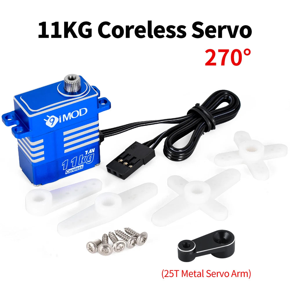 9IMOD RC Digatal Servo 11KG Coreless Metal Gear Servo 4.8-8.4V for 1/8 1/10 1/12 1/18 RC Car RC Helicopter DIY Accessories