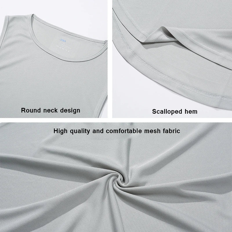 Men’s Summer Gym Tank Top – Quick-Dry Sleeveless Shirt for Fitness & Basketball
