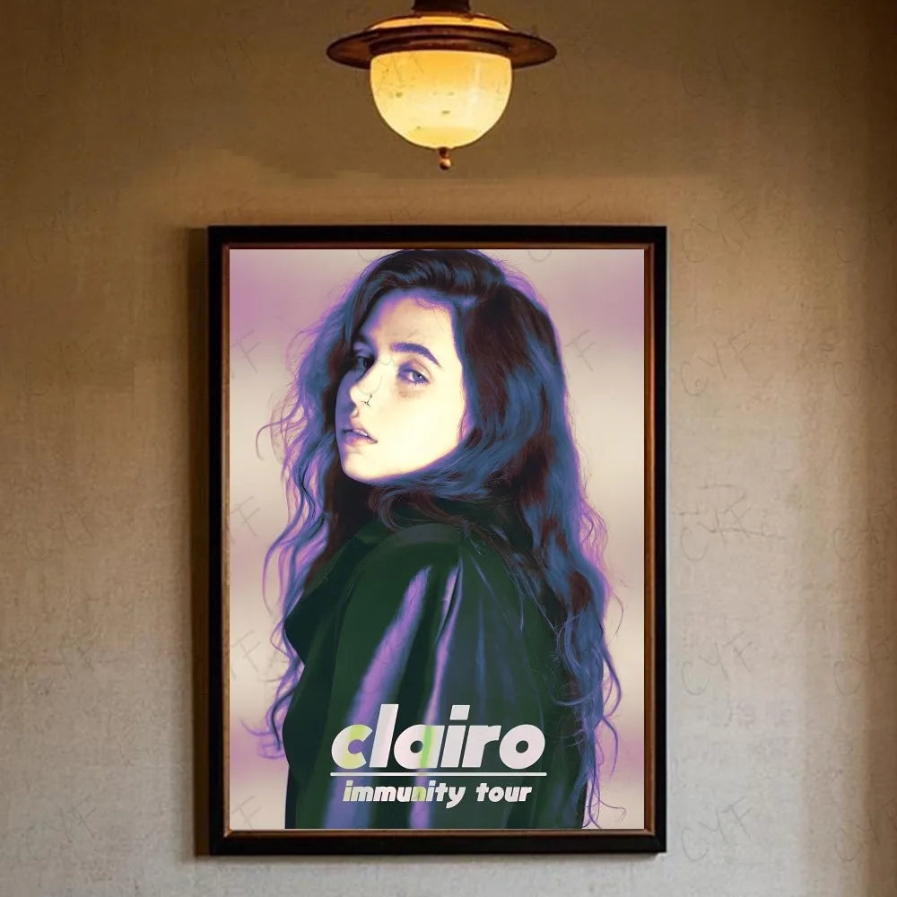 Charm Singer C-Clairo Poster HD art sticky wall waterproof home living room bedroom bar aesthetic decoration