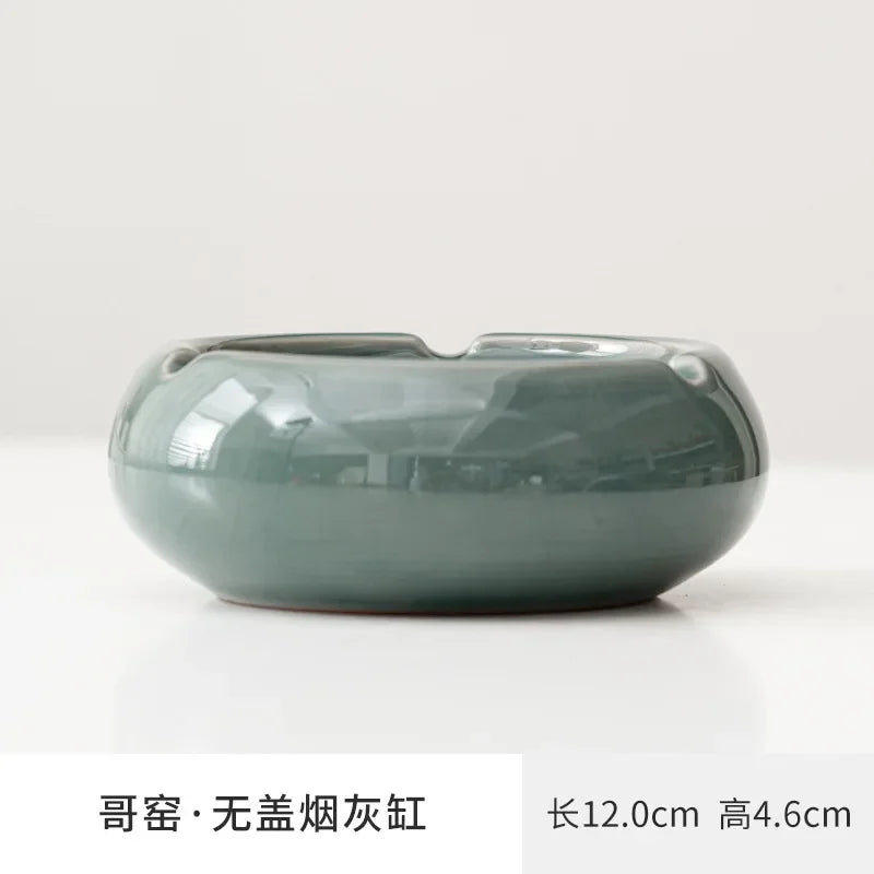 European Ceramic Ashtray with Lid – Creative Home & Office Decor
