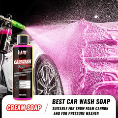 Pink foam car soap, high foam pH balanced car polish, car wash concentrate,Long-lasting car care - Safe for waxes and sealants