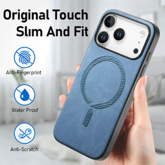 iPhone 17 Pro Max MagSafe Leather Case – Luxury Wireless Charging Cover 📱✨