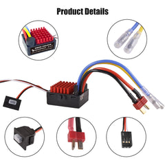9IMOD 1060 RTR 60A ESC Brushed Electronic Speed Controller 2-3S LiPo Waterproof BEC 6V3A for 1/10 Axial SCX10 TRX4 TRX6 D90 HPI