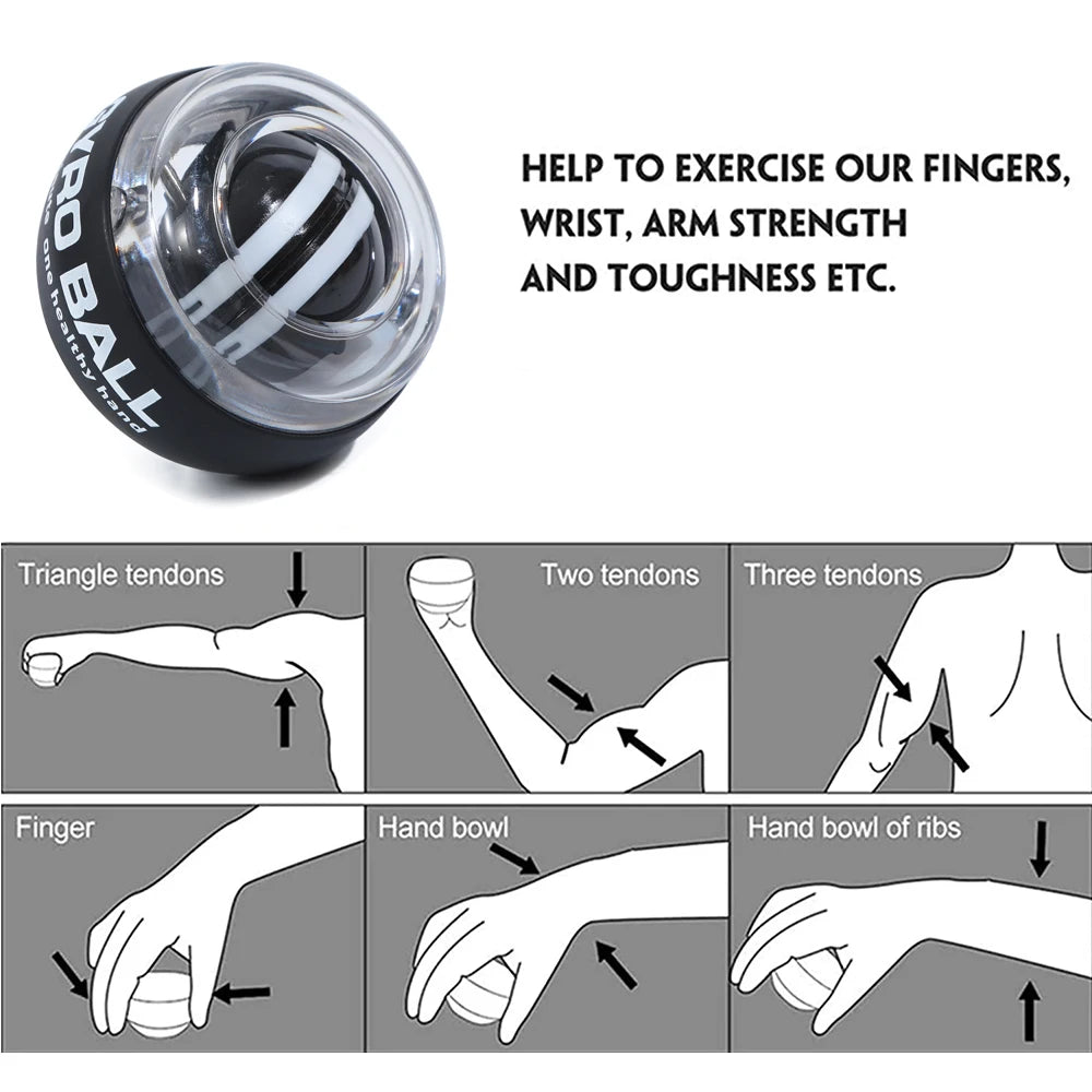Self-Starting Wrist Gyro Ball Power Trainer Ball