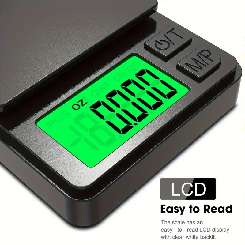 Digital Gram & Ounce Scale – Jewelry, Food, Backlit LCD