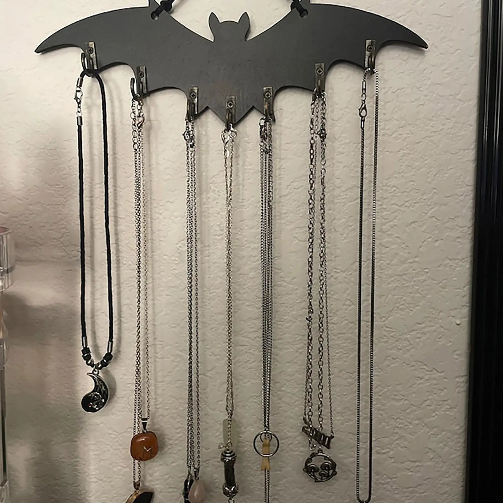 Wooden bat hook Wall Mount hanging Organizer Rack Space-Saving Gothic style wall hangings For jewelry Key storage