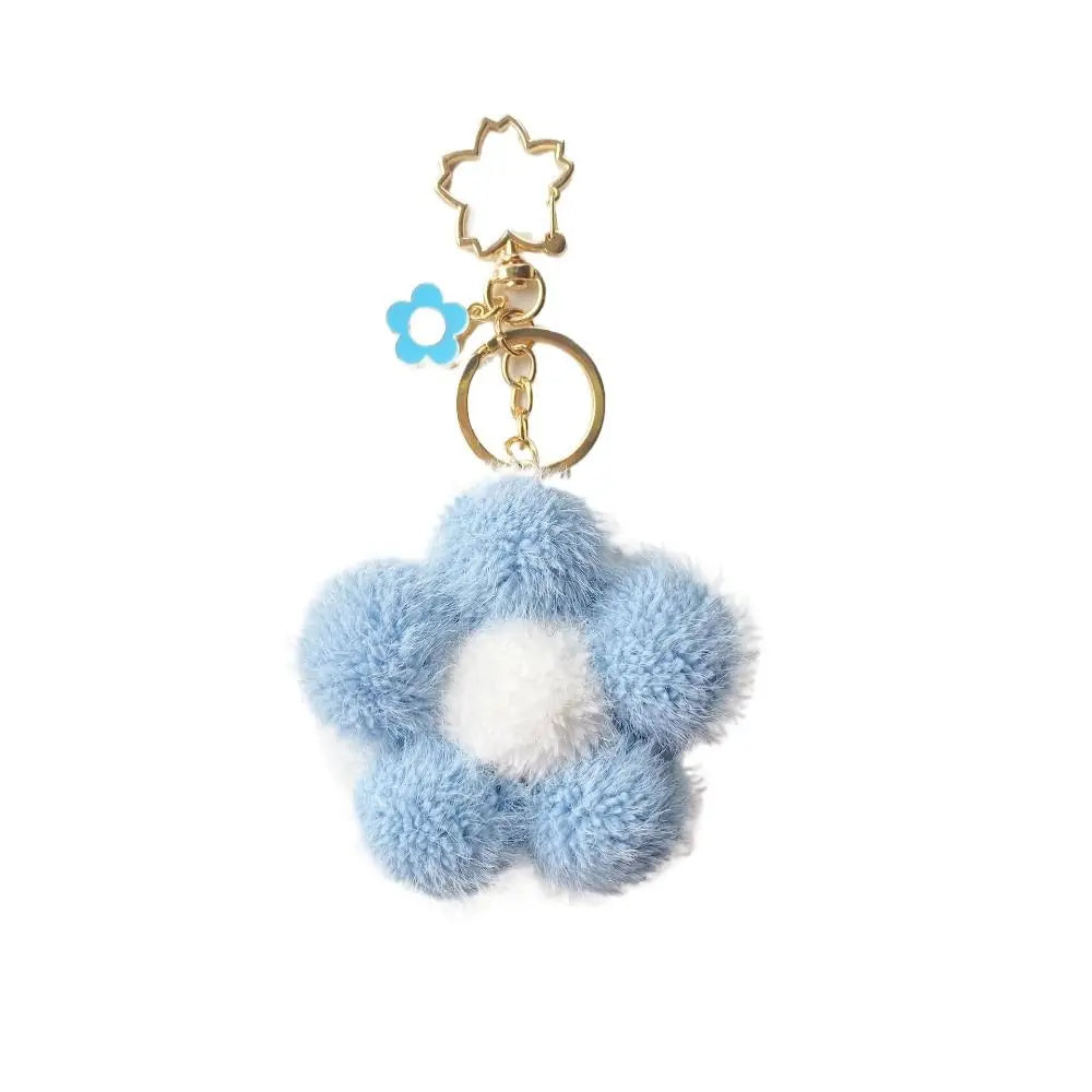 Fashion Key Chains Bag Hanging Pendant Car Keyring Cute Mini Flower Keychain Kawaii Colorful Resin Floral Key Ring