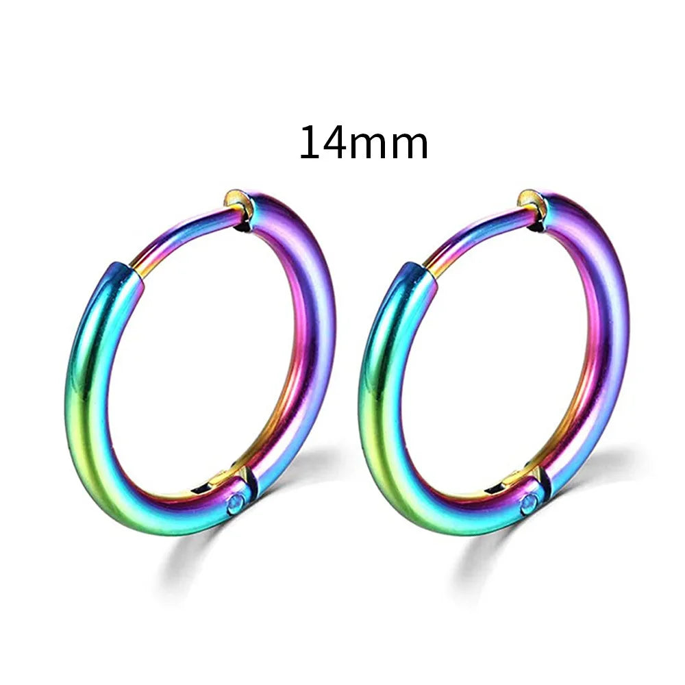 Stainless Steel Small Hoop Earrings – Unisex Cartilage Piercing Jewelry ✨👂