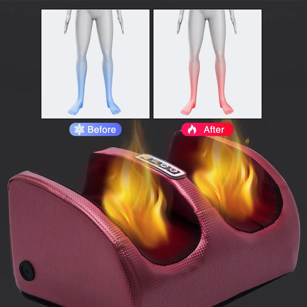 Heated Foot Massager – Shiatsu Roller for Pain Relief & Relaxation