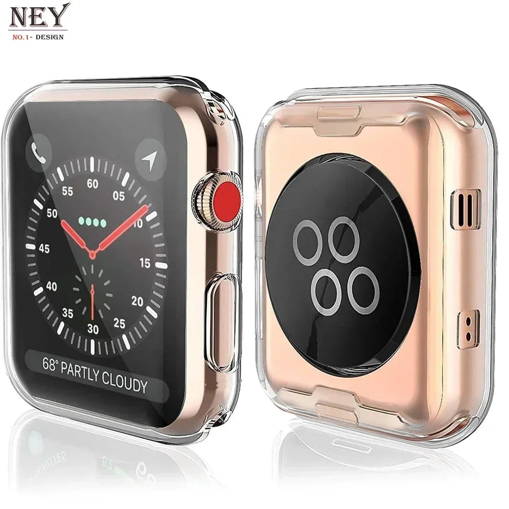 Soft TPU Screen Protector for Apple Watch – Full Case Cover (All Sizes)