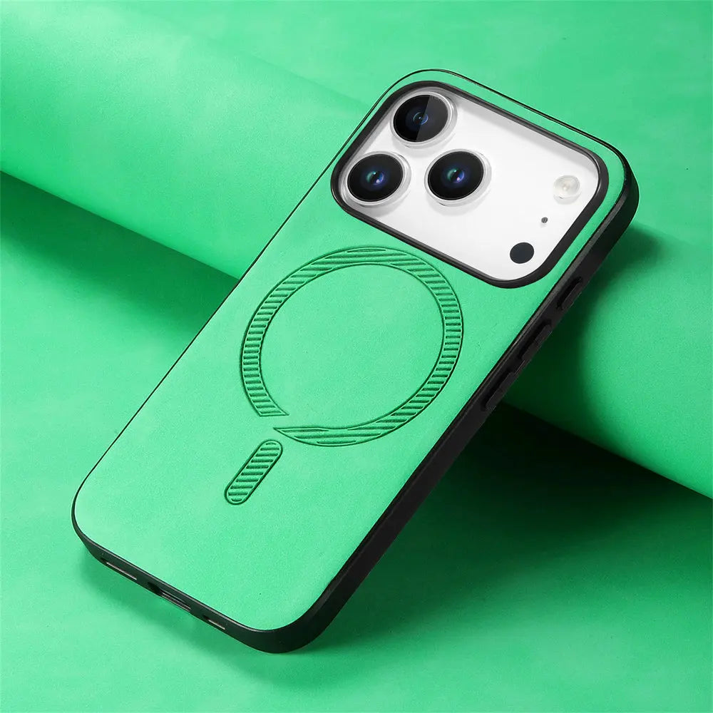 iPhone 17 Pro Max MagSafe Leather Case – Luxury Wireless Charging Cover 📱✨