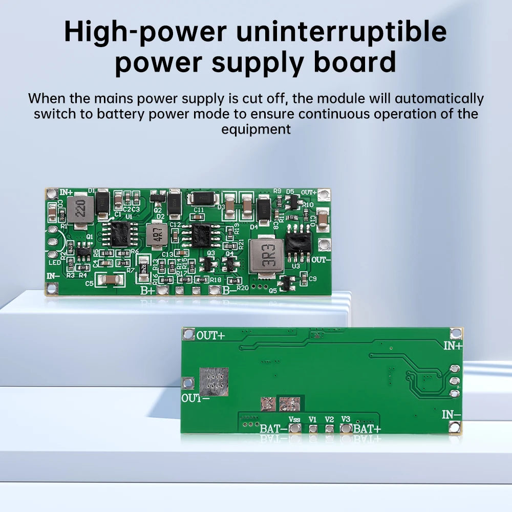 12V 3A UPS Module – Lithium Battery Pack Board with Automatic Charging & Switching