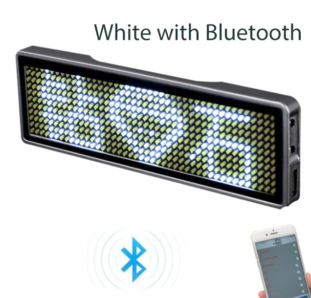 Bluetooth LED Name Badge – Programmable Scrolling Display with Text & Patterns