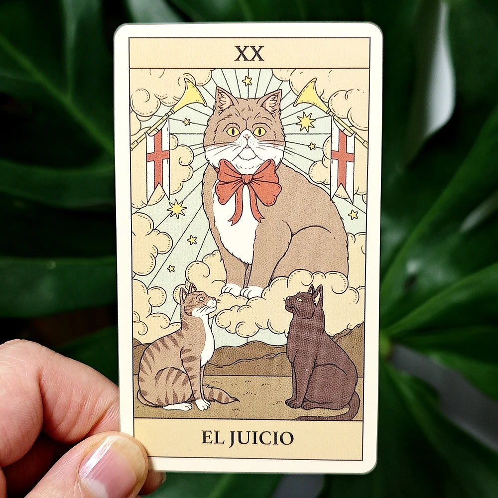 10.3*6cm Cats Rule The Earth Tarot 78-Card Deck for The Feline-Obsessed Spanish Edition