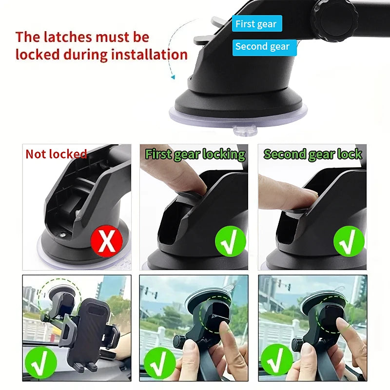Universal 360° Car Phone Holder – Windshield & Dashboard Mount 🚗📱