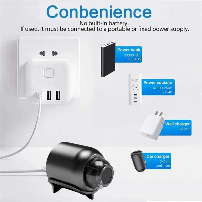 X5 Mini Camera 1080P – Portable Wireless Surveillance with Night Vision & Motion Detection