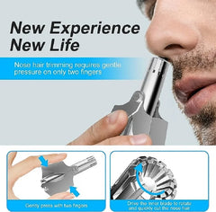 Nose Hair Trimmer for Men – Stainless Steel, Manual & Portable