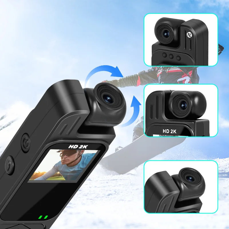 HD 1080P Portable Camera Mini Sports Camcorder Rotatable Lens 1.3 inch LCD Screen IR Night Vision Police Body Cam